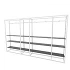 Arara Closet, Estilo Industrial, Guarda Roupas Aberto Com 50