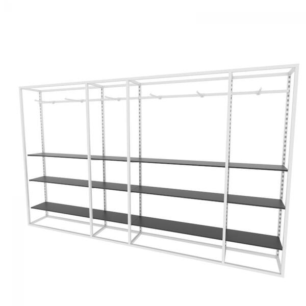 Arara Closet, Estilo Industrial, Guarda Roupas Aberto Com 50