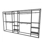 Arara Closet, Estilo Industrial, Guarda Roupas Aberto Com 52