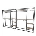 Arara Closet, Estilo Industrial, Guarda Roupas Aberto Com 52