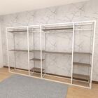 Arara Closet, Estilo Industrial, Guarda Roupas Aberto Com 52