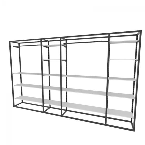 Arara Closet, Estilo Industrial, Guarda Roupas Aberto Com 54