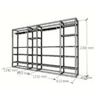 Arara Closet, Estilo Industrial, Guarda Roupas Aberto Com 54