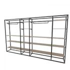 Arara Closet, Estilo Industrial, Guarda Roupas Aberto Com 54