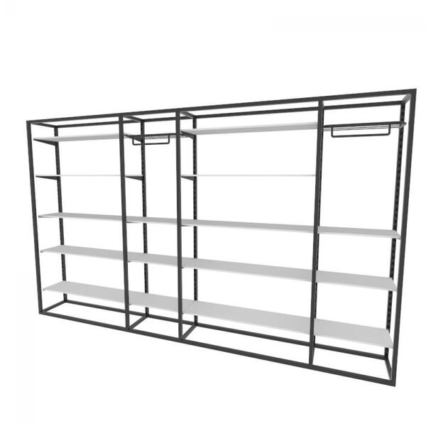 Arara Closet, Estilo Industrial, Guarda Roupas Aberto Com 54