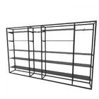 Arara Closet, Estilo Industrial, Guarda Roupas Aberto Com 56