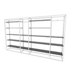 Arara Closet, Estilo Industrial, Guarda Roupas Aberto Com 56