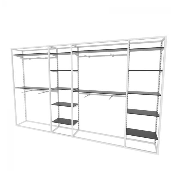 Arara Closet, Estilo Industrial, Guarda Roupas Aberto Com 58