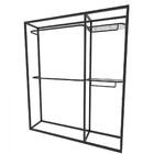 Arara Closet, Estilo Industrial, Guarda Roupas Aberto Com 6 P