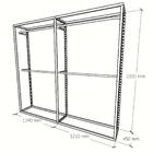 Arara Closet, Estilo Industrial, Guarda Roupas Aberto Com 6 P