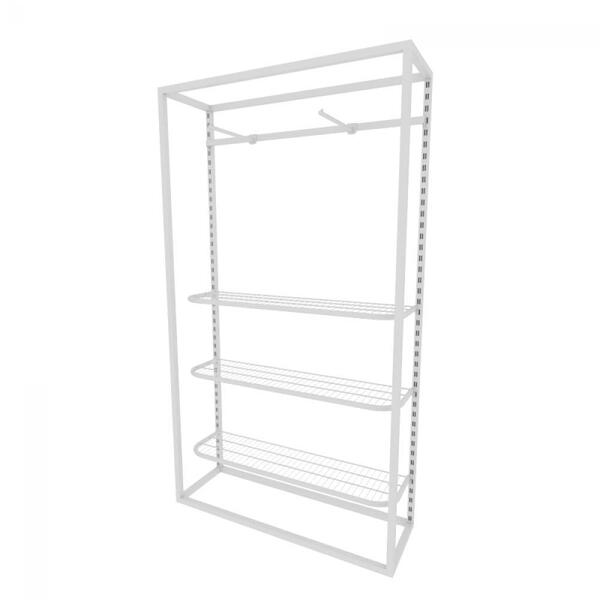 Arara Closet, Estilo Industrial, Guarda Roupas Aberto Com 7 P