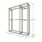 Arara Closet, Estilo Industrial, Guarda Roupas Aberto Com 8 P