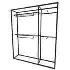 Arara Closet, Estilo Industrial, Guarda Roupas Aberto Com 8 P