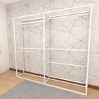 Arara Closet, Estilo Industrial, Guarda Roupas Aberto Com 8 P