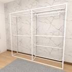 Arara Closet, Estilo Industrial, Guarda Roupas Aberto Com 8 P