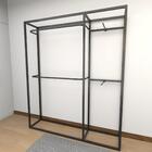 Arara Closet, Estilo Industrial, Guarda Roupas Aberto Com 8 P