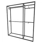 Arara Closet, Estilo Industrial, Guarda Roupas Aberto Com 8 P