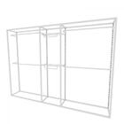 Arara Closet, Estilo Industrial, Guarda Roupas Aberto Com 9 P