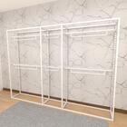 Arara Closet, Estilo Industrial, Guarda Roupas Aberto Com 9 P