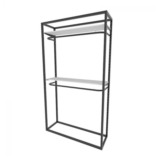 Arara Closet, Estilo Industrial, Guarda Roupas Aberto Com 9 P