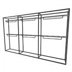 Arara Closet, Estilo Industrial, Guarda Roupas Aberto Com 9 P