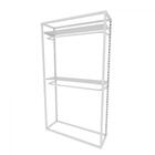 Arara Closet, Estilo Industrial, Guarda Roupas Aberto Com 9 P