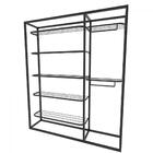 Arara Closet, Estilo Industrial, Guarda Roupas Aberto Com 9 P