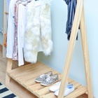 Arara Com Sapateira Em Madeira Natural De Pinus E Haste E Met