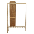 Arara De Bambu Com Espelho Móvel E Prateleira Oikos