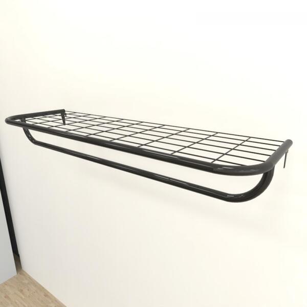 Arara De Cremalheira C/ Tela C/ Pingente 100x30 Cm 1 Preto Mo