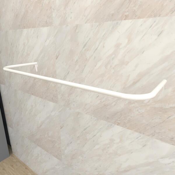 Arara De Cremalheira Simples 100x30 Cm 1 Branco Modelo Clst2b