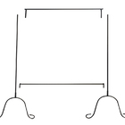 Arara De Ferro Preta Desmontável Jasmine