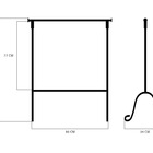 Arara De Ferro Preta Desmontável Jasmine