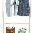 Arara De Madeira  Para Roupa  Multifuncional