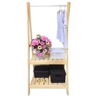 Arara De Madeira Para Loja 70cm Madeira Natural Z = Kit 2 Pçs