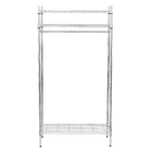 Arara de Metal Simples Regulável 175x91x46cm Aço Cromado