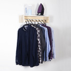 Arara De Parede Cabideiro Lojas E Closet Pinus E Mdf Branco