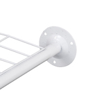 Arara de Parede com Prateleira em Metal Branco 120cm Zamar