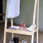 Arara De Roupas + Armário Com Espelho Sapateira Magia Móveis