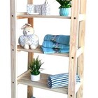 Arara De Roupas + Estante De Prateleiras De Madeira = 5 Pçs