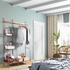 Arara De Roupas Em Aço Begônia Cabecasa Madeiraoriginals Cobre