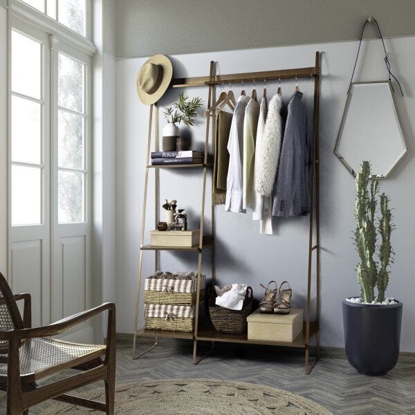 Arara De Roupas Em Aço Begônia Cabecasa Madeiraoriginals Cobre