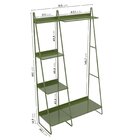 Arara De Roupas Em Aço Begônia Cabecasa Madeiraoriginals Verd