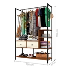 Arara De Roupas Industrial Potts Preto Canela Off White