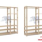 Arara Dupla  Estante Organizadora Para Quarto Decorativa Rust