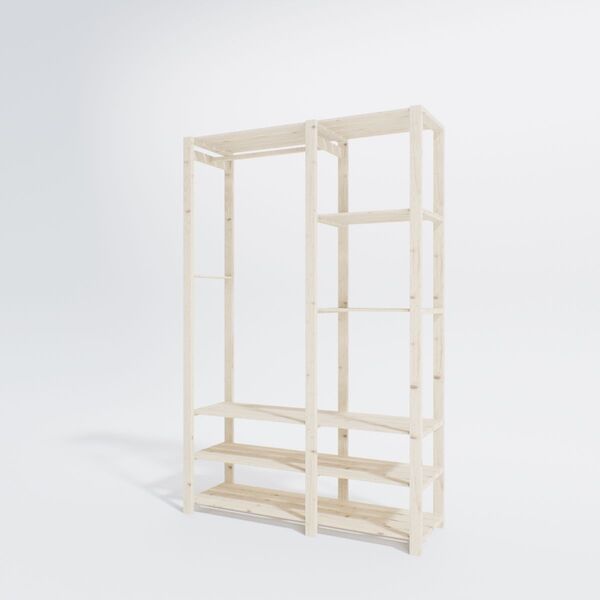 Arara Dupla Estante Organizadora Para Quarto Closet Decorativa