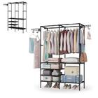 Arara Guarda Roupas Dobravel Cabideiro 6 Prateleiras Armario