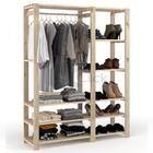 Arara Madeira 6s Organizador Roupas Livros Dupla