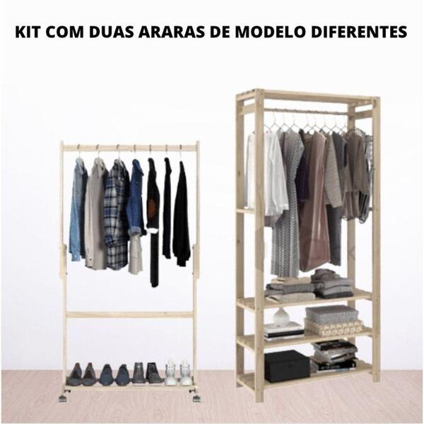 Arara Mini + Arara Simples Para Loja De Roupa Resistente