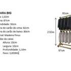 Arara Mini C/ Rodinhas Altura Ajustável  +  Arara 6 Prateleir